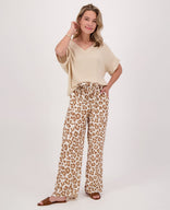 Je m'appelle Broeken Pant Straight Panthère | Camel
