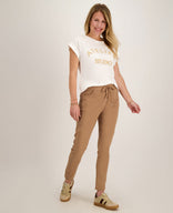 Je m'appelle Tops Top Romy | Wit / Sand Melange