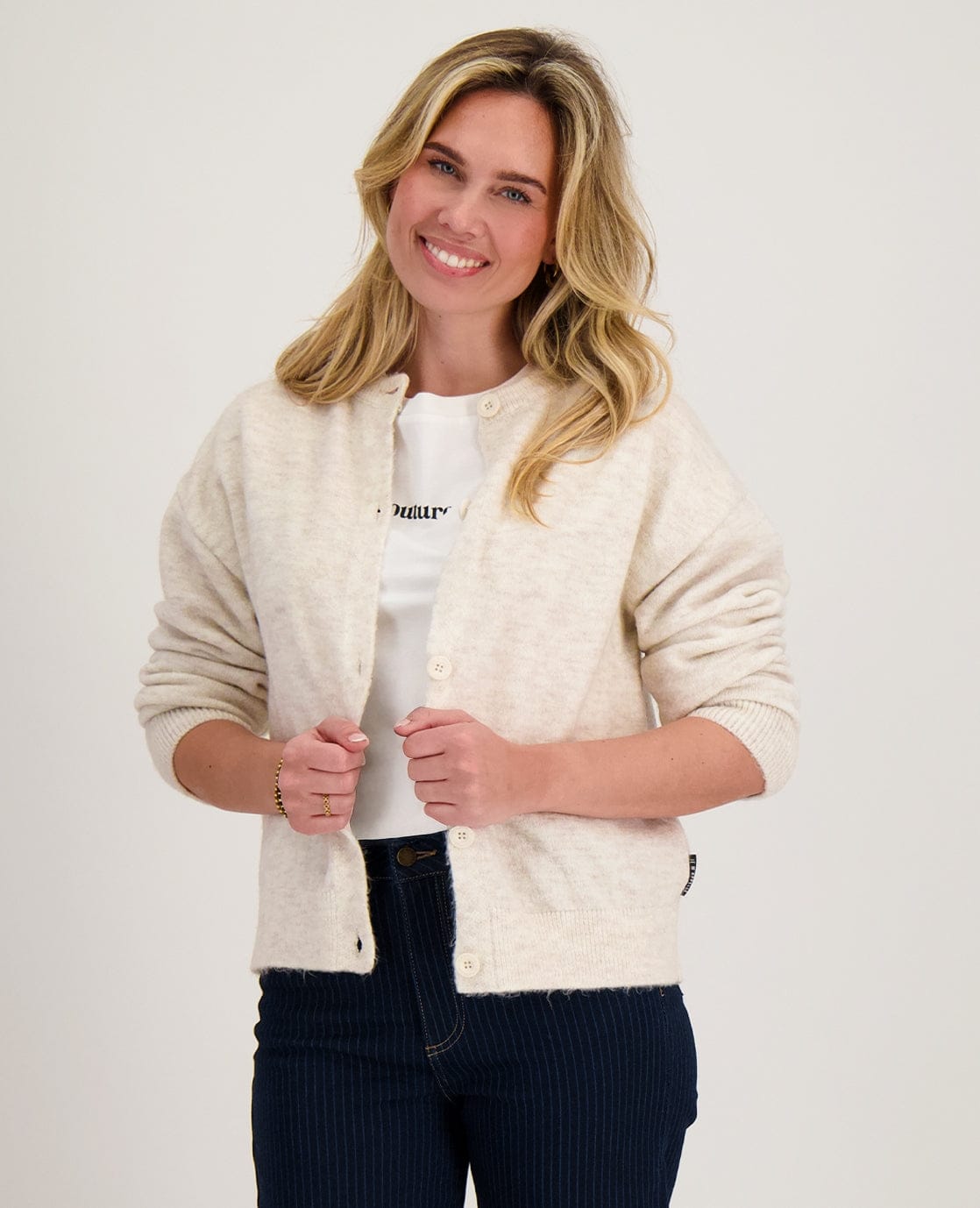 Je m'appelle Vesten Ecru Melange / XS/S Veste Mara | Ecru Melange