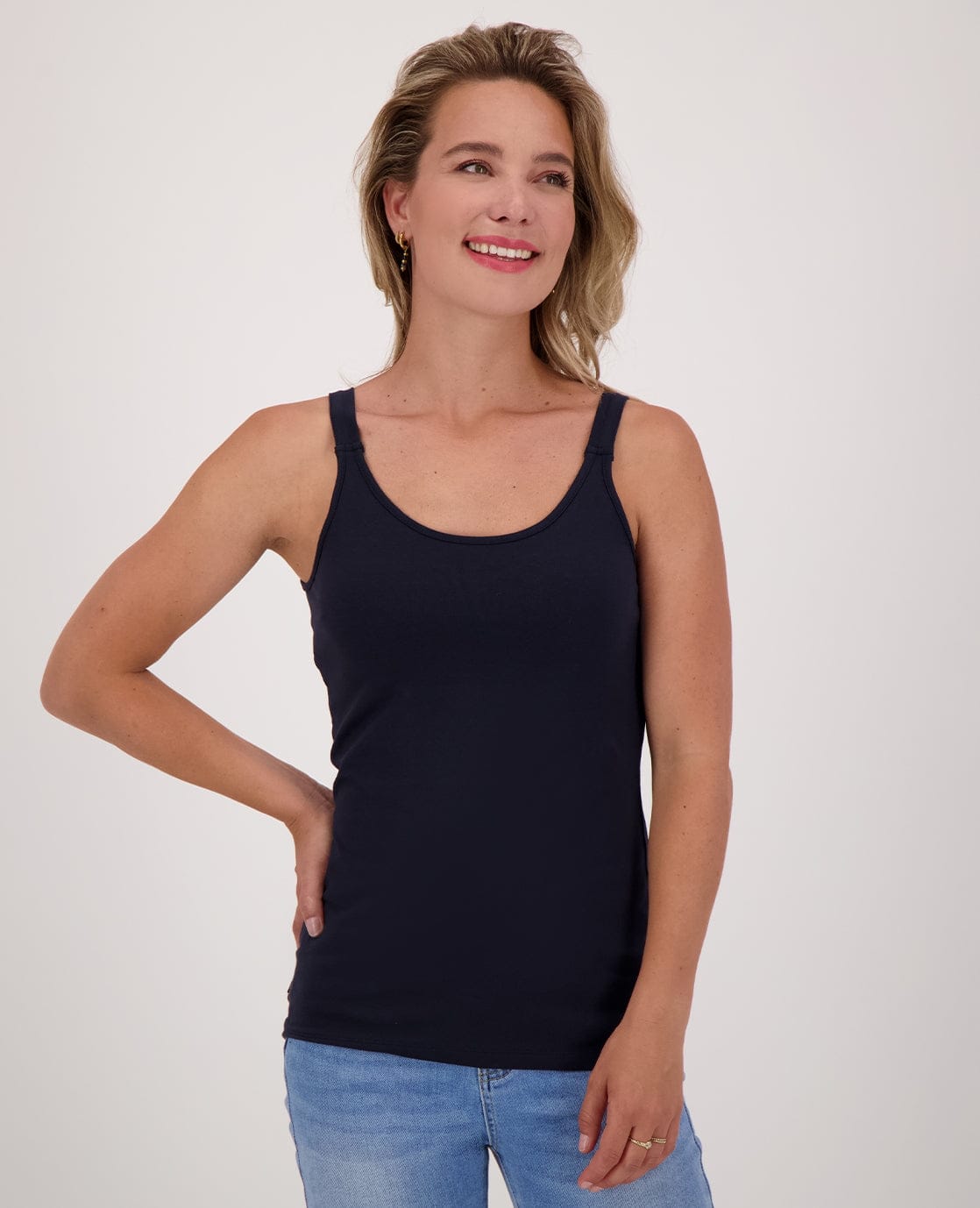 Je m'appelle Tops Tanktop | Donkerblauw