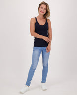 Je m'appelle Tops Tanktop | Donkerblauw