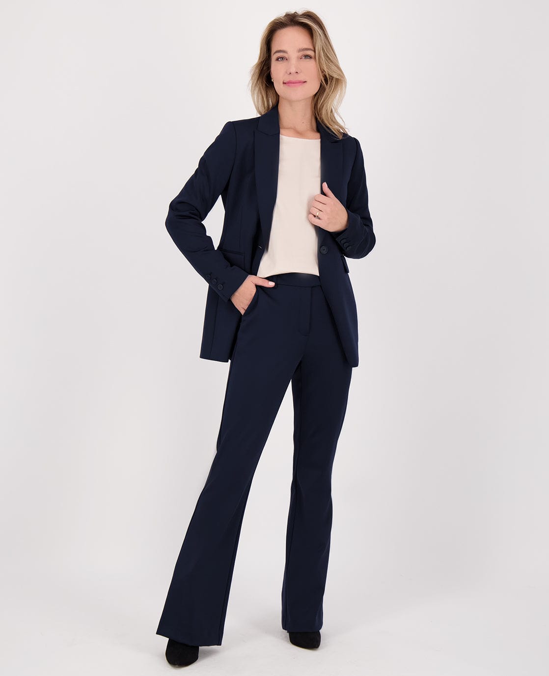 Je m'appelle Broeken Pant Flare Premium Travel | Midnight Blue