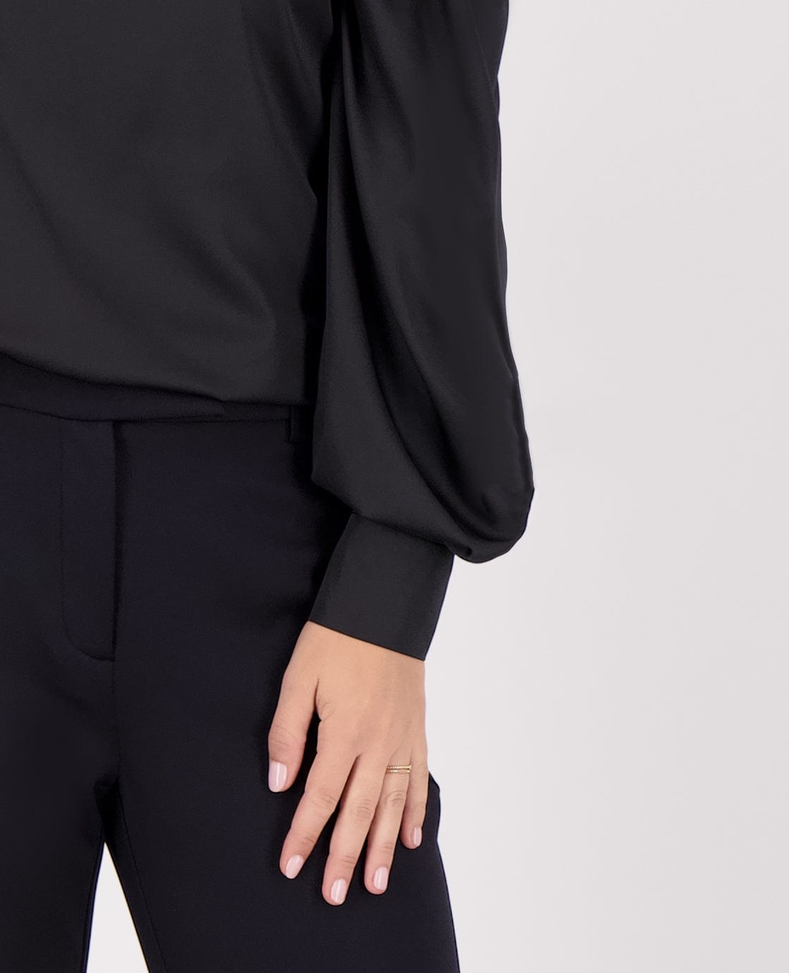 Je m'appelle Tops Top Madeleine Satin | Zwart