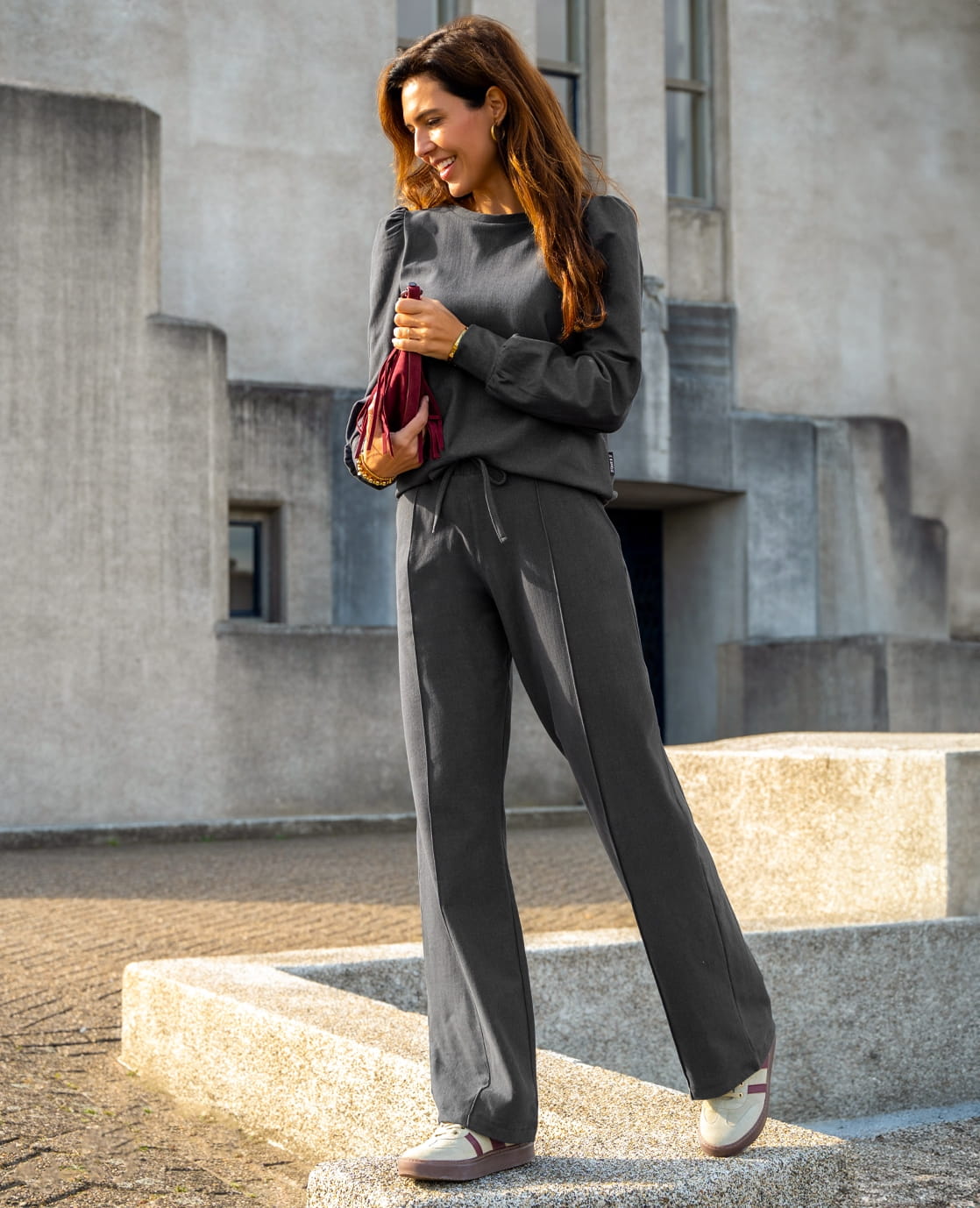 Je m'appelle Broeken Pant Jule | Antracite Grey