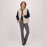 Je m'appelle Broeken Pant Flare Jacquard | Navy/Dark Greige