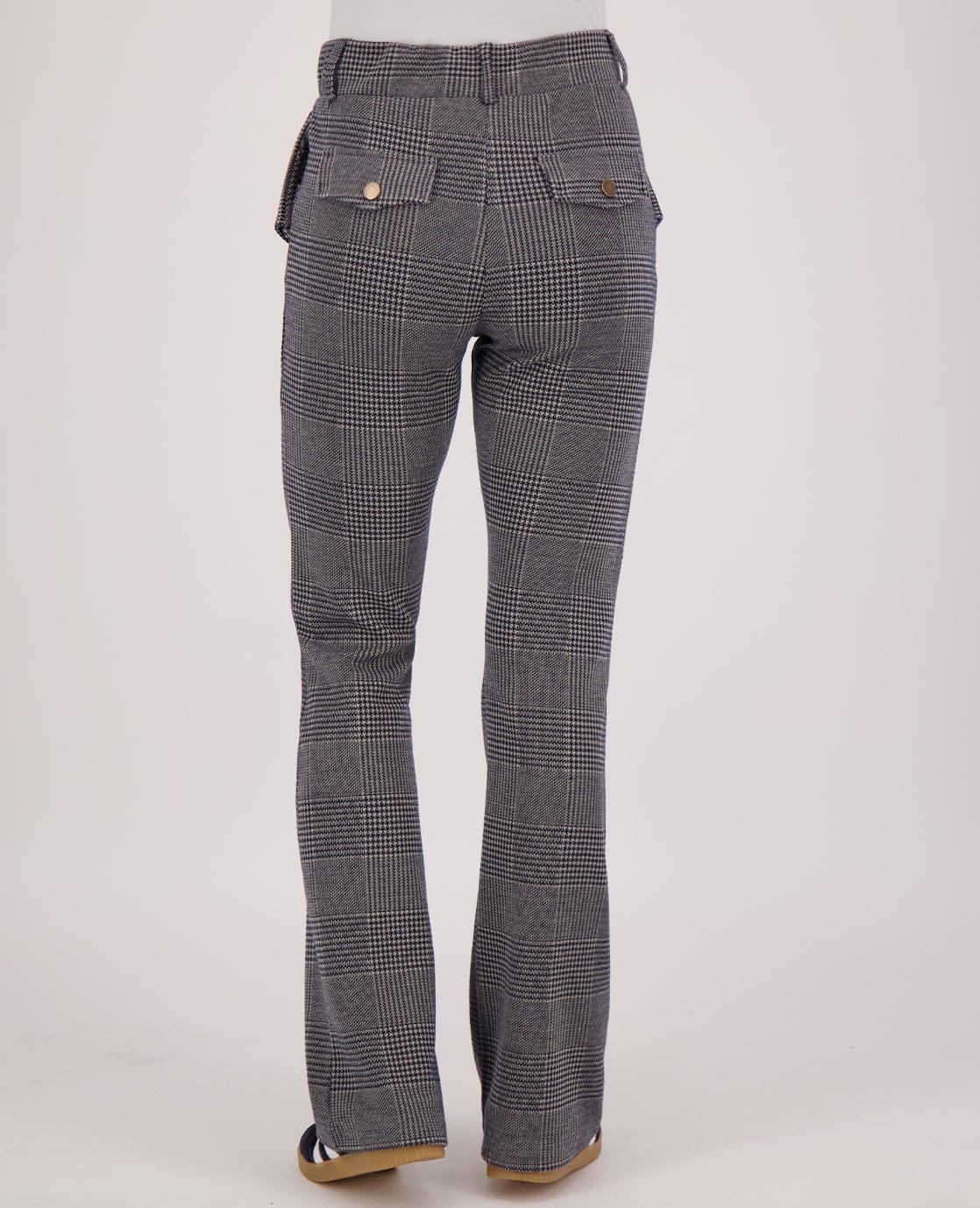 Je m'appelle Broeken Pant Flare Jacquard | Navy/Dark Greige