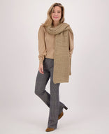 Je m'appelle Broeken Pant Flare Jacquard | Navy/Dark Greige