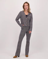 Je m'appelle Broeken Pant Flare Jacquard | Navy/Dark Greige