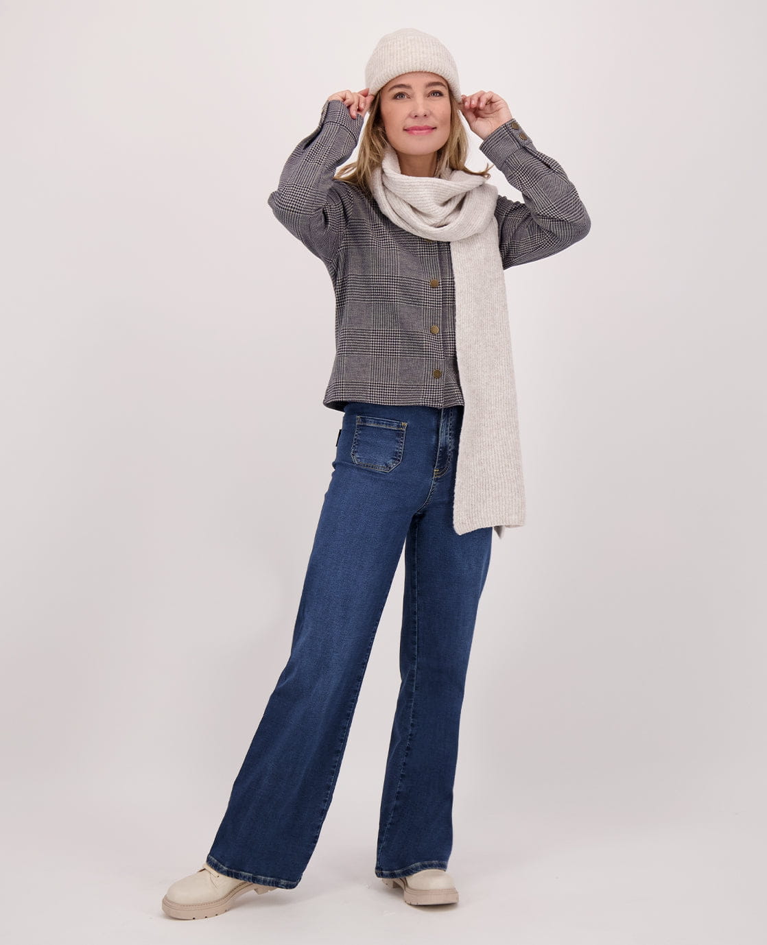 Je m'appelle Jassen Jacket Jacquard | Navy/Dark Greige
