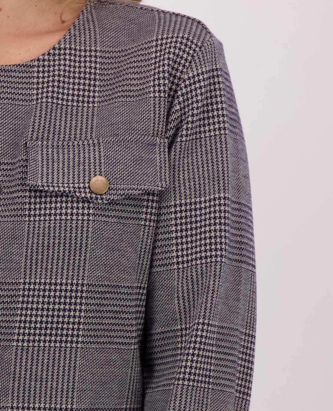 Je m'appelle Jassen Jacket Jacquard | Navy/Dark Greige