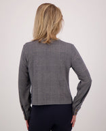 Je m'appelle Jassen Jacket Jacquard | Navy/Dark Greige