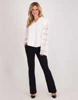Je m'appelle Broeken Pant Flare Marise Buttons Travel | Zwart