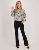 Je m'appelle Broeken Pant Flare Marise Buttons Travel | Zwart
