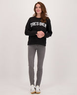 Je m'appelle Tops Sweater | Zwart