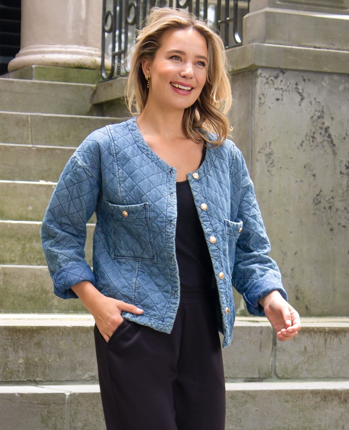 Je m'appelle Jassen Jacket Quilted | Denim
