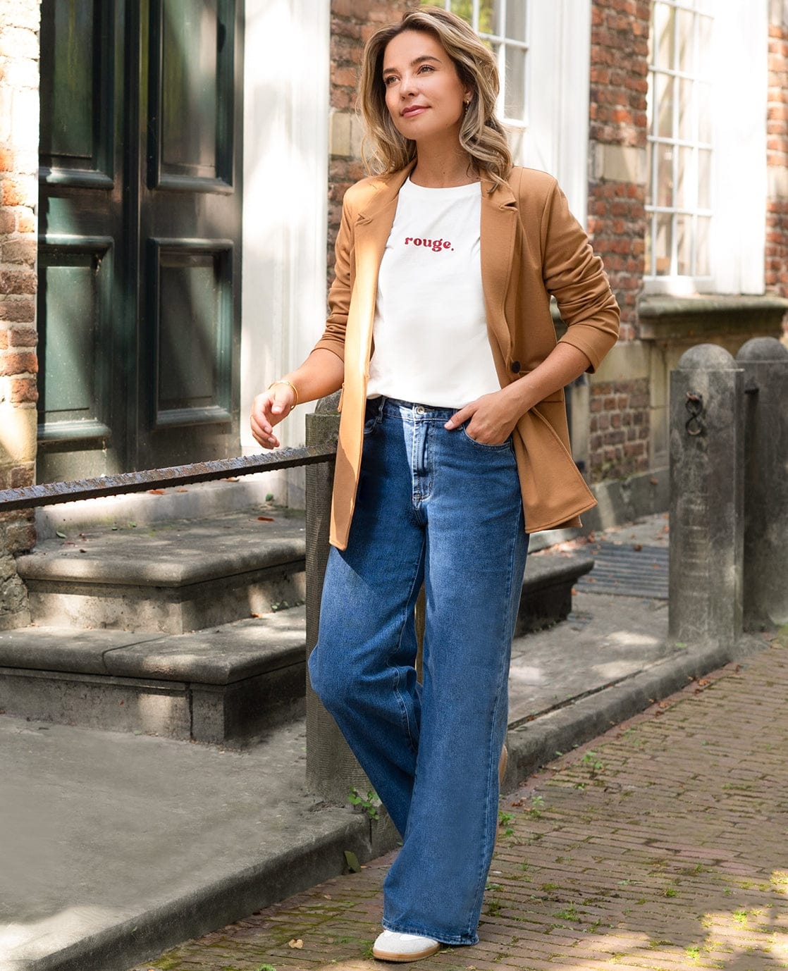 Kit palazzo travelstof broek met wijde pijpen van Mi Piace Kit palazzo travelstof broek met wijde pijpen van Mi Piace