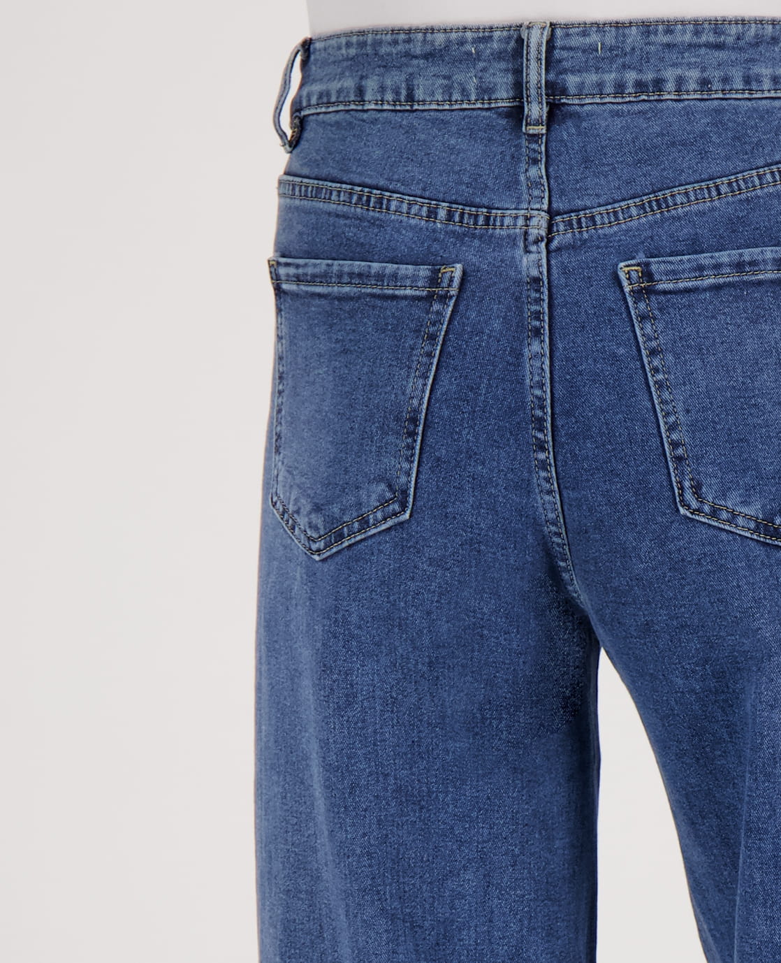 Je m'appelle Broeken Pant Wide Leg Straight Denim | Medium Denim