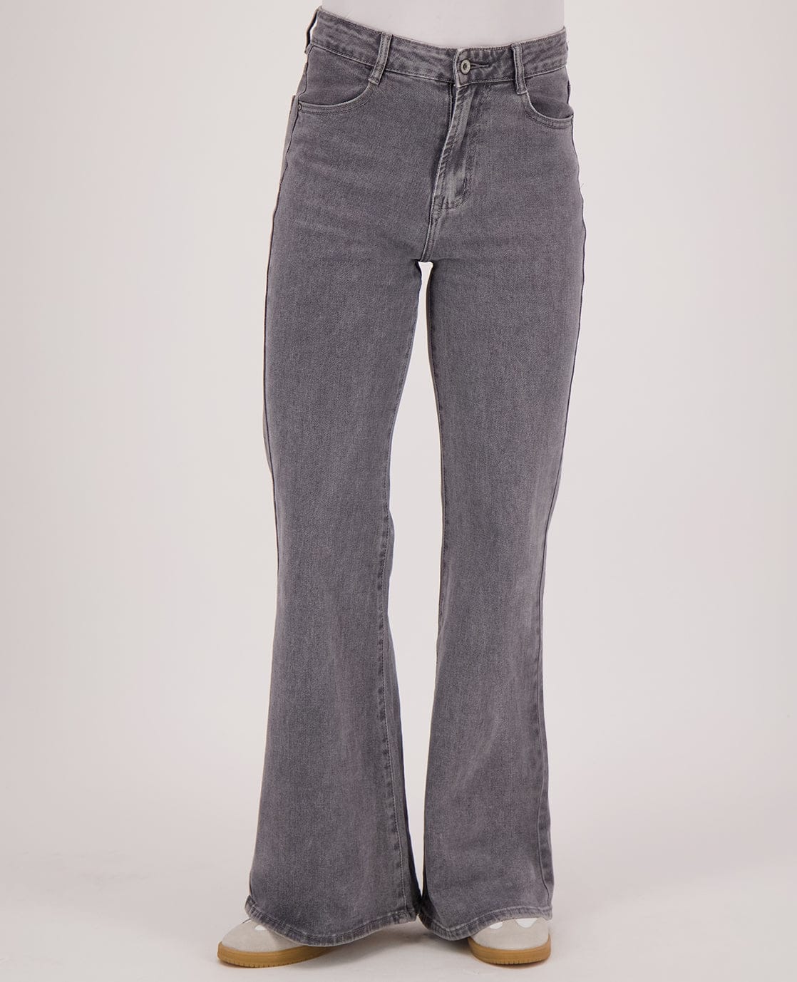 Je m'appelle Broeken Pant Flare Stretch Denim | Grey