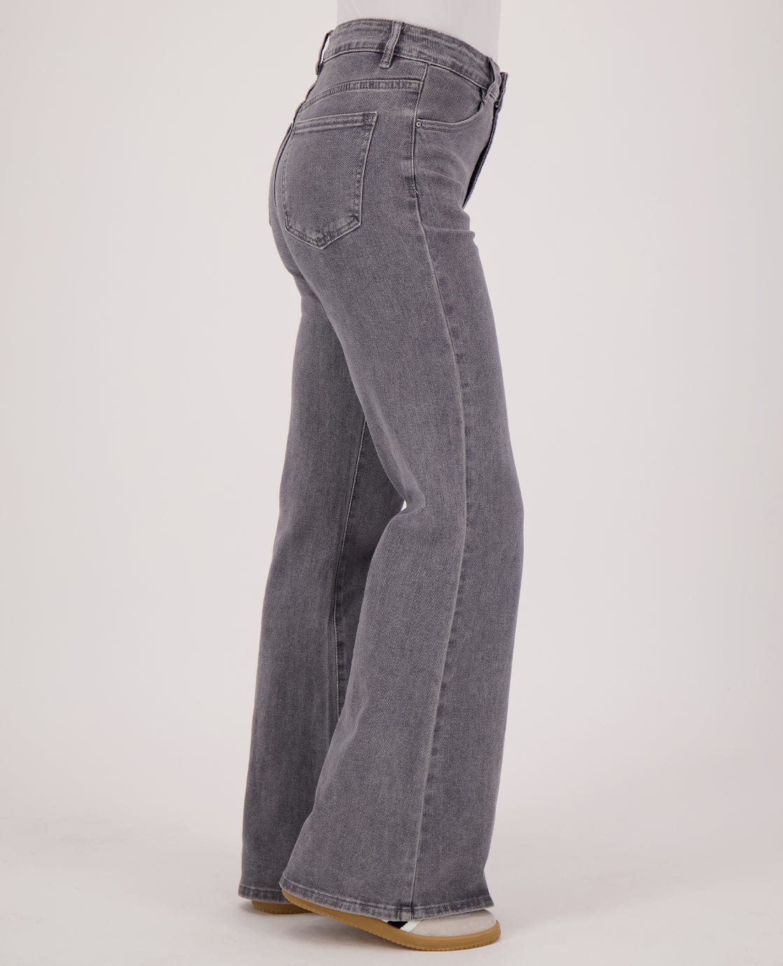 Je m'appelle Broeken Pant Flare Stretch Denim | Grey