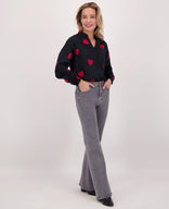 Je m'appelle Broeken Pant Flare Stretch Denim | Grey