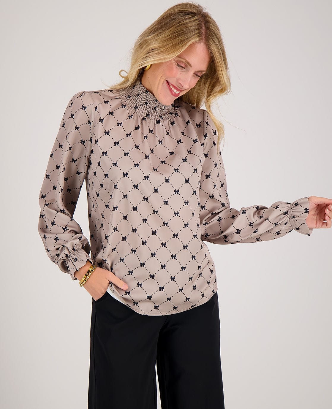 Je m'appelle Tops Top Colle | Dark Greige/Black