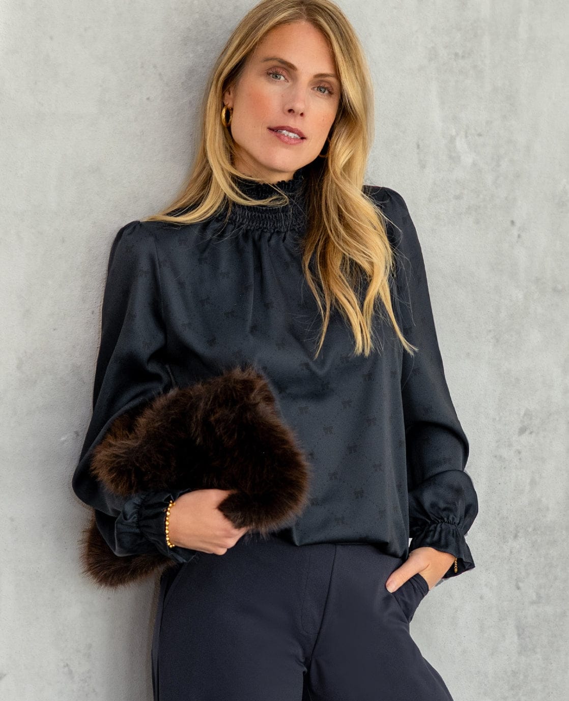 Je m'appelle Tops Donkerblauw / Zwart / XS Top Colle | Donkerblauw / Zwart