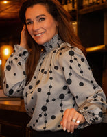 Je m'appelle Tops Champagne / Zwart / XS Top Colle | Champagne / Zwart