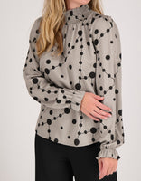 Je m'appelle Tops Top Colle | Champagne / Zwart