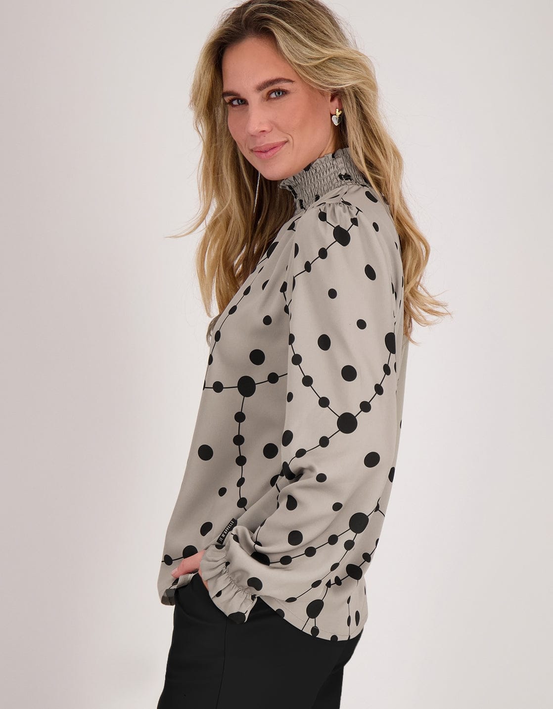 Je m'appelle Tops Top Colle | Champagne / Zwart