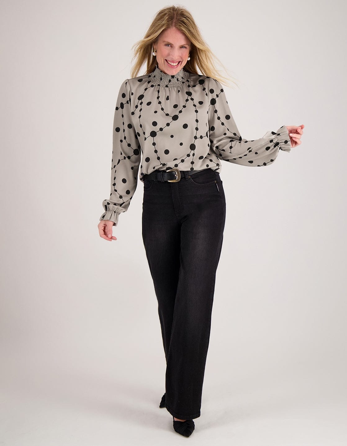 Je m'appelle Tops Top Colle | Champagne / Zwart