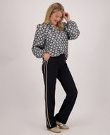 Je m'appelle Broeken Pant Straight | Black/Ecru