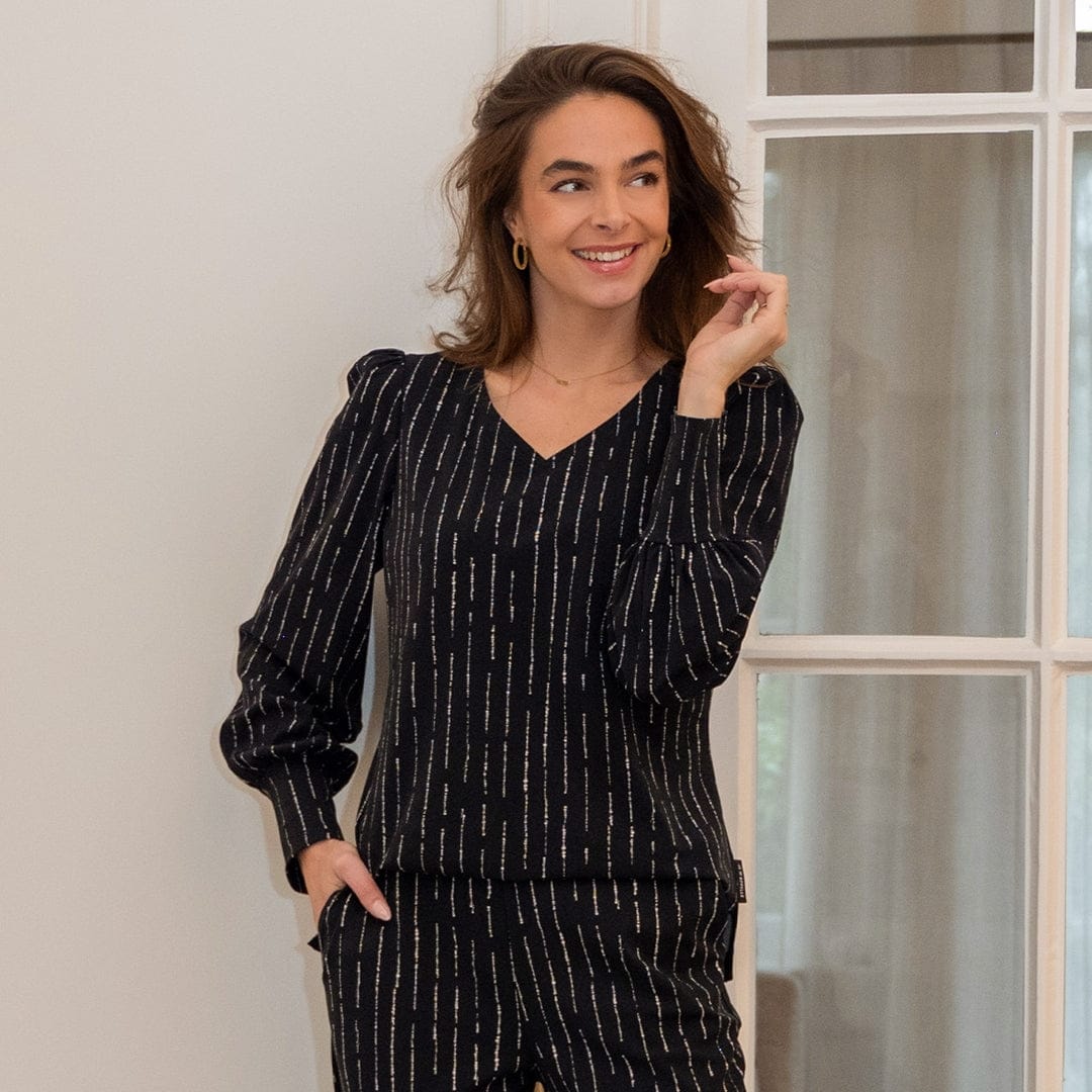 Je m'appelle Tops Black/Dark Greige / XS Top Gigi Travel | Black/Dark Greige