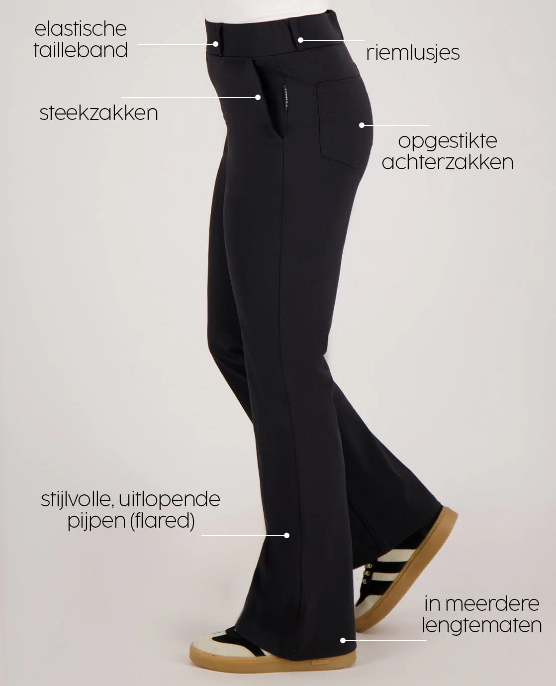 Je m'appelle Broeken Pant Isa Travel ++++ | Zwart