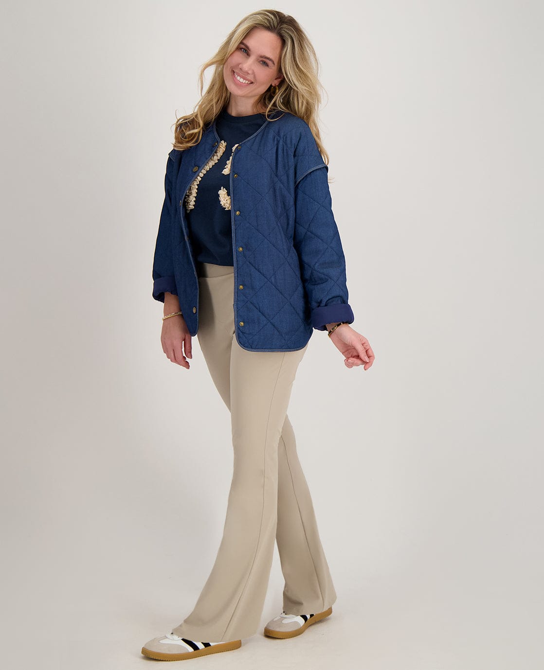 Je m'appelle Jassen Jacket Quilted | Dark Blue Denim