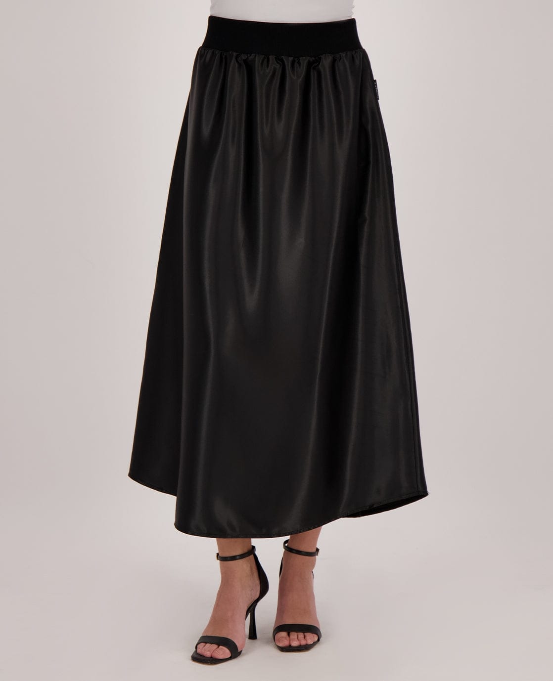 Je m'appelle Jurken Skirt Satin | Zwart