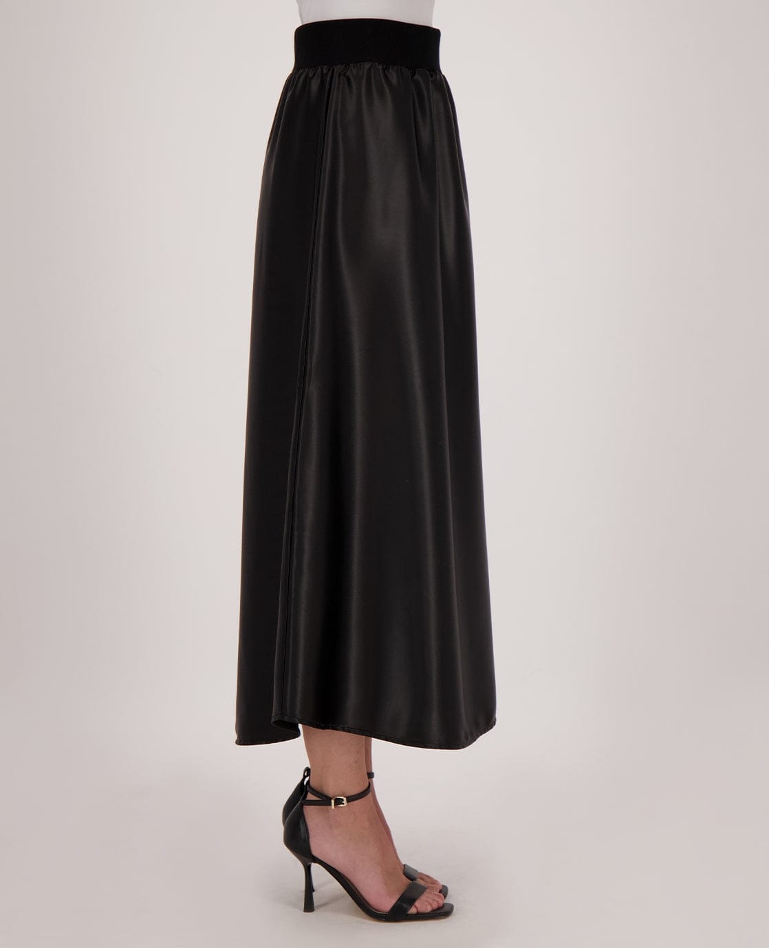 Je m'appelle Jurken Skirt Satin | Zwart