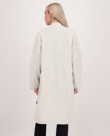 Je m'appelle Vesten Cardigan Knitted | Greige Melange