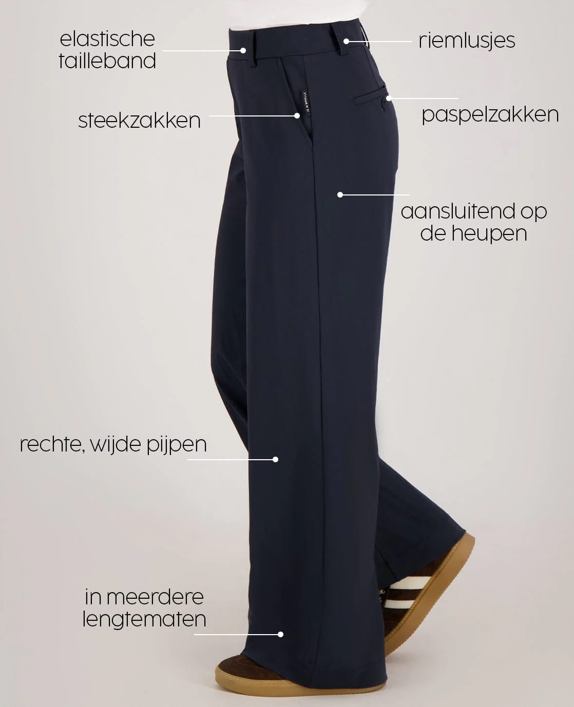 Je m'appelle Broeken Pant Lizzy Travel ++++ | Donkerblauw