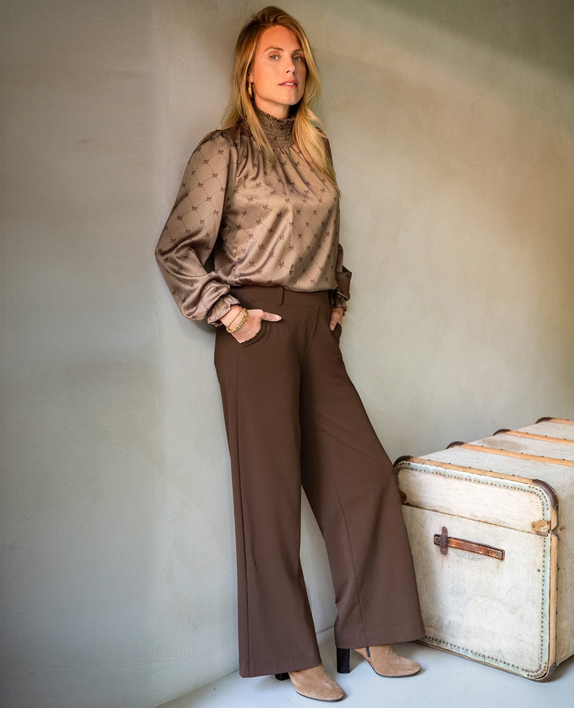 Je m'appelle Broeken Cognac / XS / Short Pant Lizzy Travel ++++ | Cognac