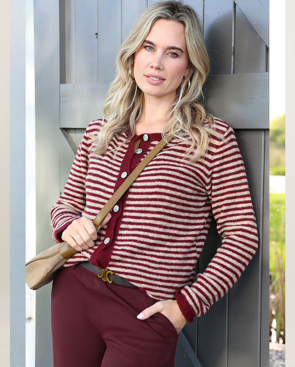 Veste Lara | Burgundy / Sand