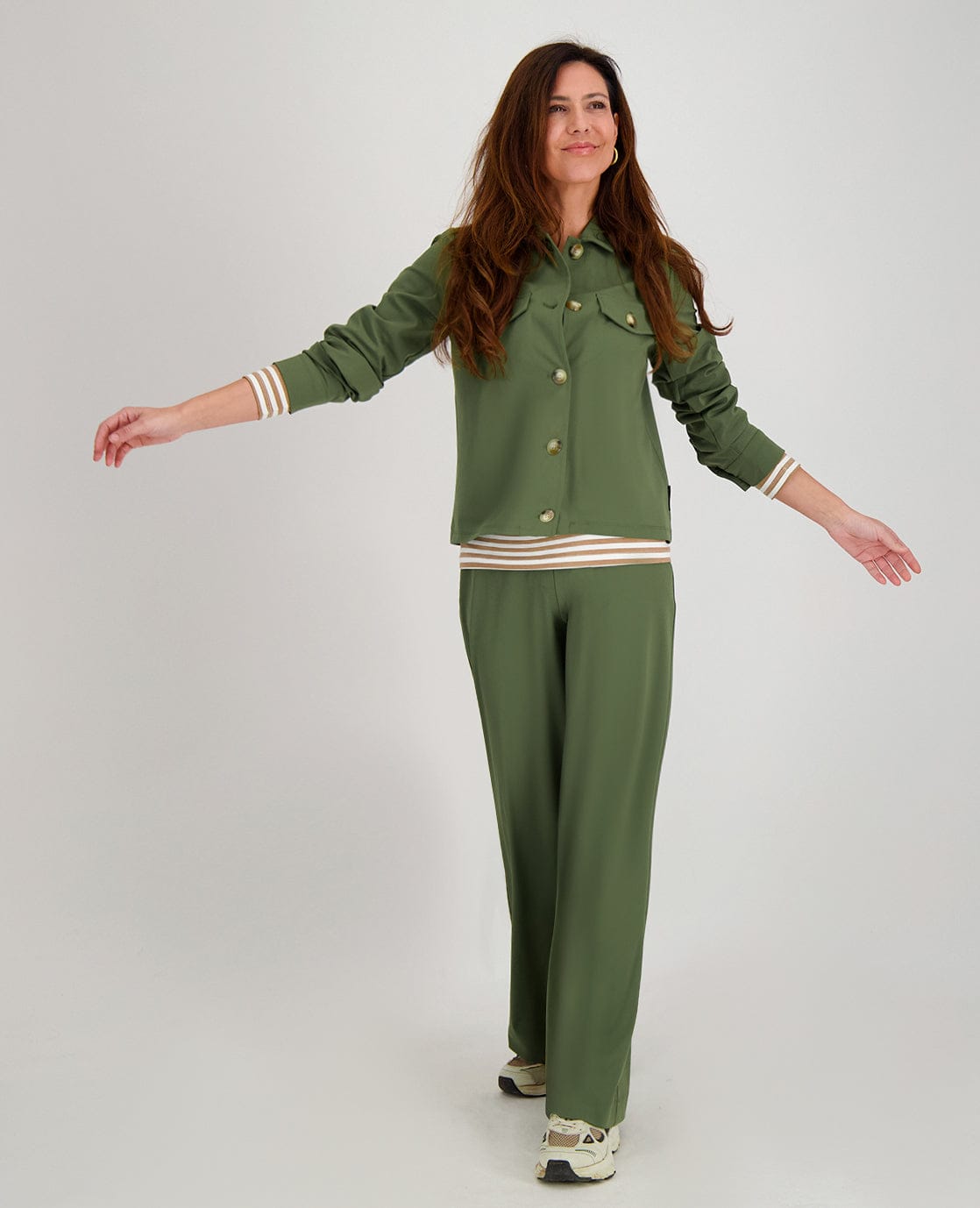 Je m'appelle Broeken Pant Lizzy Travel ++++ | Dark Olive