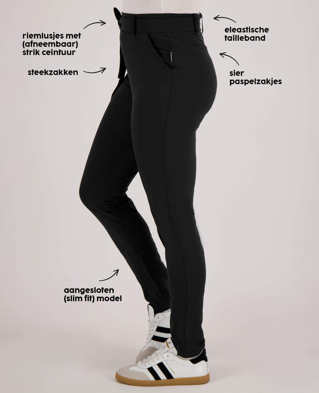 Je m'appelle Broeken Pant Fancy Travel ++ | Zwart