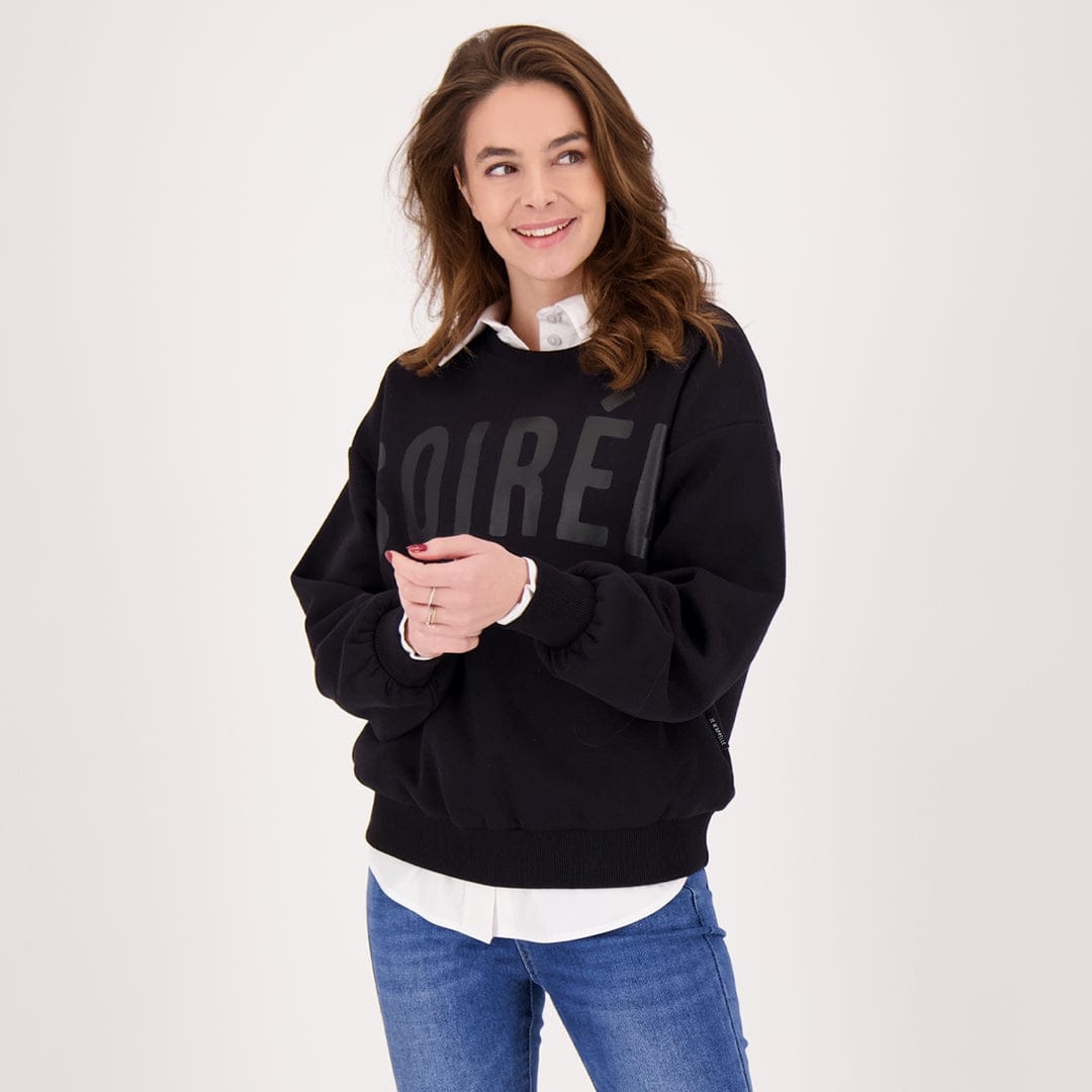 Je m'appelle Tops Zwart / XS Sweater Soiree | Zwart