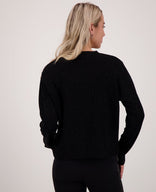 Je m'appelle Tops Top Sparkle Bow | Zwart