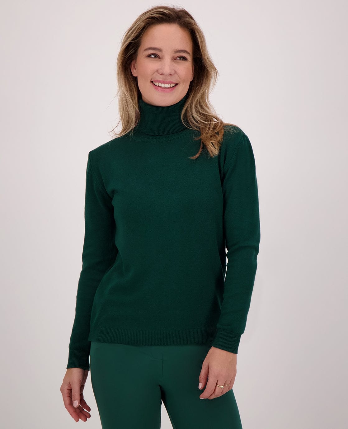 Je m'appelle Tops Bottle Green / S/M Pull Colle | Bottle Green