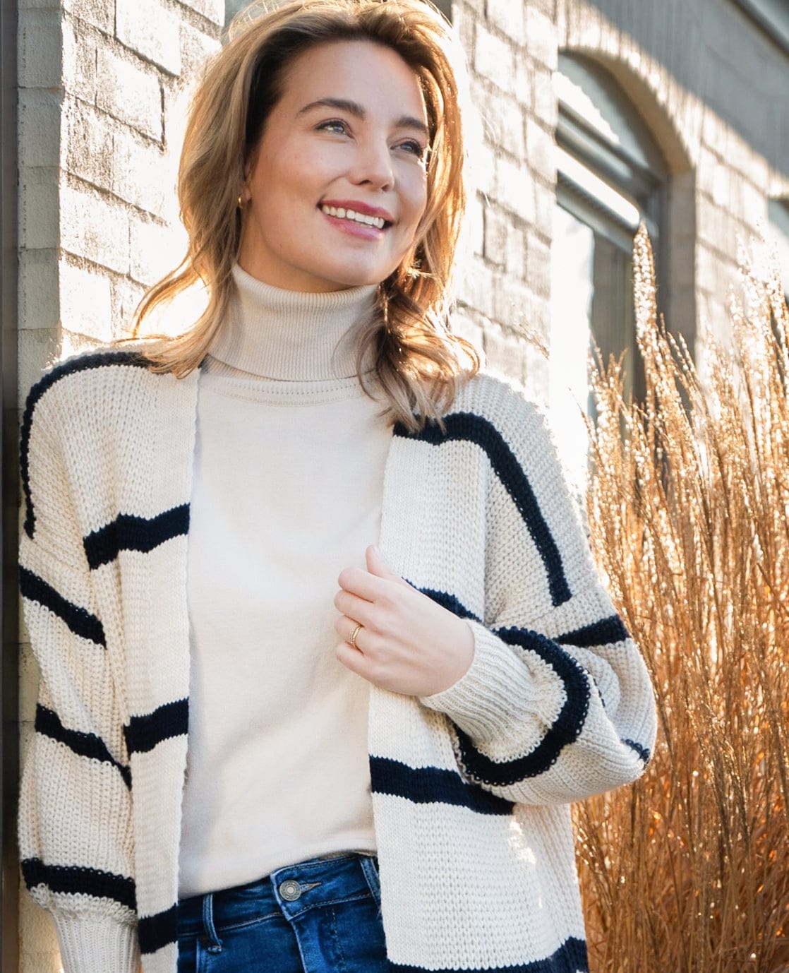 Je m'appelle Tops Ecru / S/M Pull Colle | Ecru