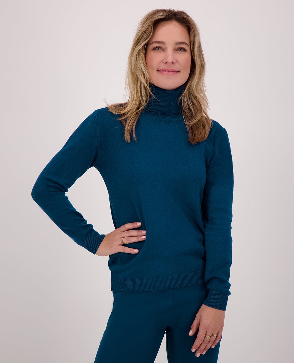 Je m'appelle Tops Blue Opal / S/M Pull Colle | Blue Opal