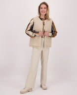 Je m'appelle Tops Ecru / S/M/L/XL Gilet Teddy Reversible | Ecru
