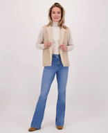 Je m'appelle Tops Ecru / S/M/L/XL Gilet Teddy Reversible | Ecru