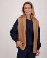 Je m'appelle Tops Cognac / S/M/L/XL Gilet Teddy | Cognac